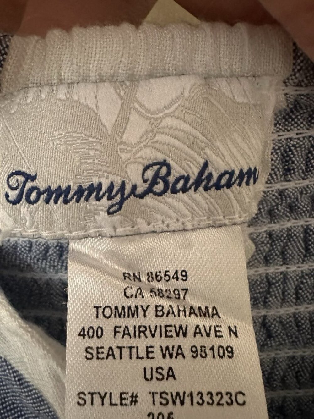 Tommy Bahama Rugby Beach Stripes Linen Maxi Dress Women XL Pockets Sundress Blue - Picture 9 of 10